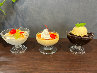 杏仁豆腐・プリン・コーヒーゼリー